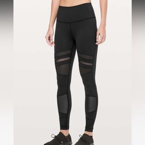 Lululemon Wunder Under High Rise Tight Mix and Mesh